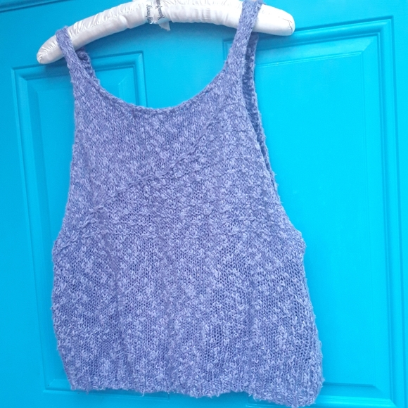 Boho Tank Sweater Vintage Bibb Style Knit Top - Picture 12 of 14